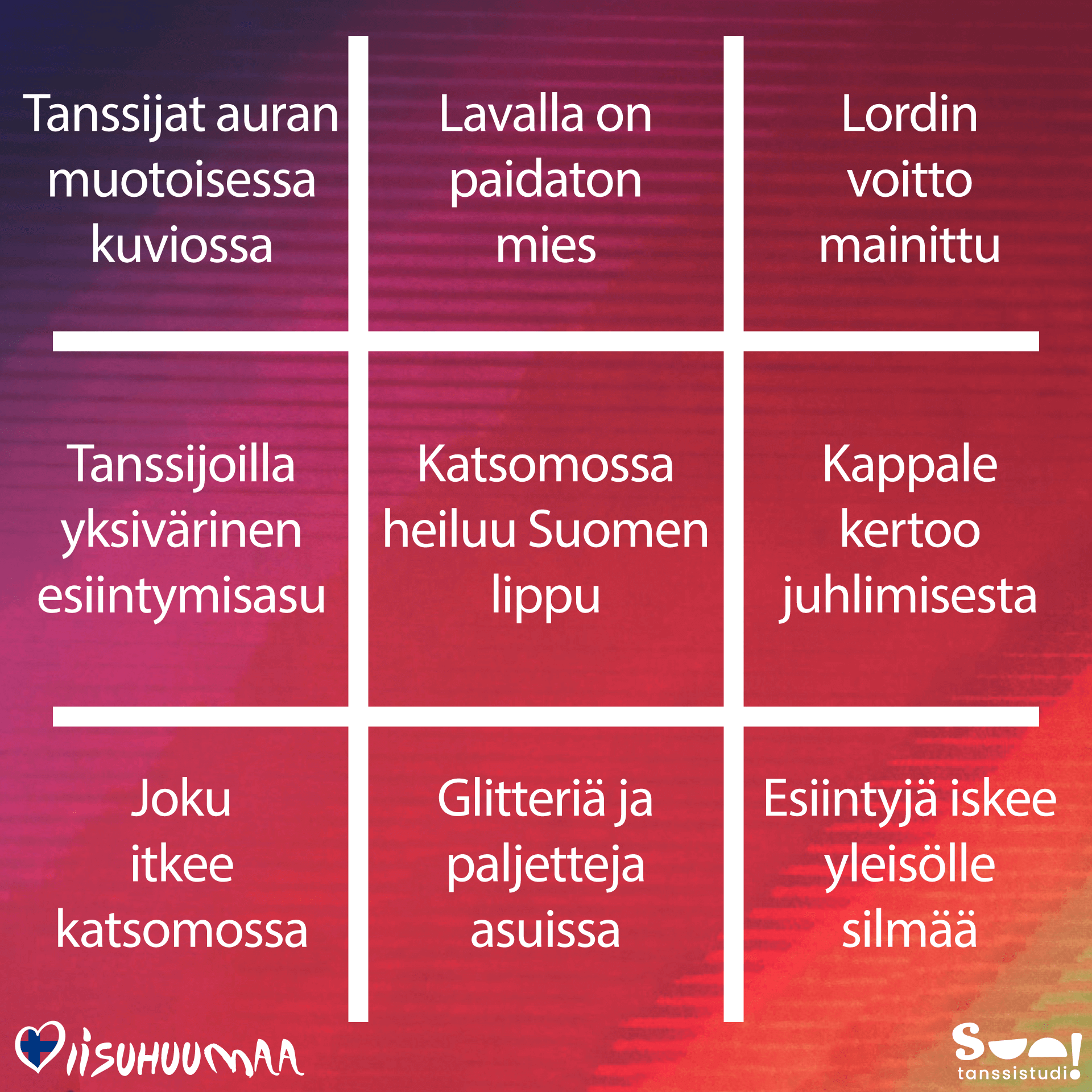 Viisuhuumaa_Bingo